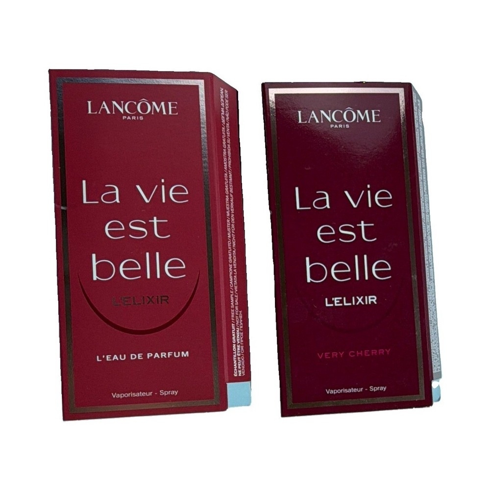 Lancôme La Vie Est Belle L'Elixir & Very Cherry 1.2ml Samples Lot of 2